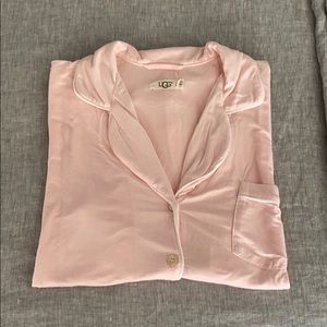 Cozy ugg shorts and long sleeve pajama set